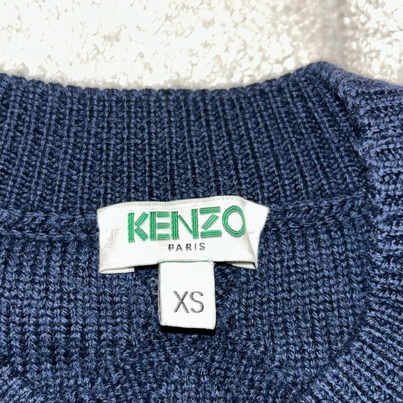 VINTAGE KENZO Paris Mixed Material Pleated Sweater Dress XS - Picture 5 of 9